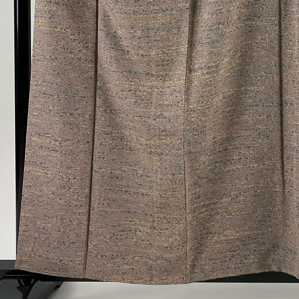 小紋 身長159.5cm 袖長65.5cm M 雙層 幾何學圖案 灰紫 純蠶絲 優品級