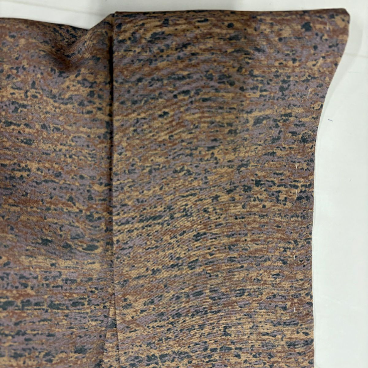 小紋 身長159.5cm 袖長65.5cm M 雙層 幾何學圖案 灰紫 純蠶絲 優品級