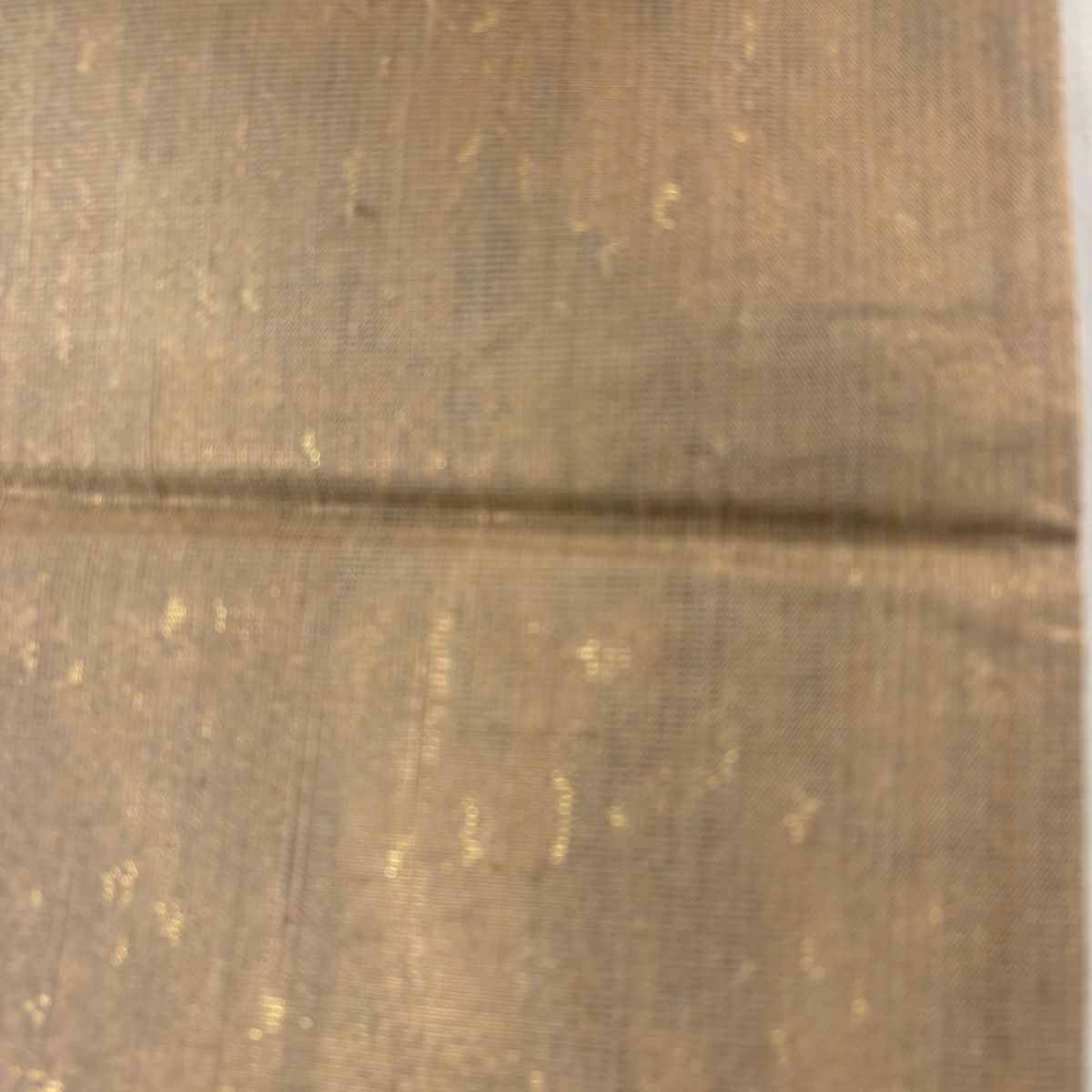 【美品】 袋帶 名品級 花唐草紋 金絲 金金箔 淺茶 純蠶絲