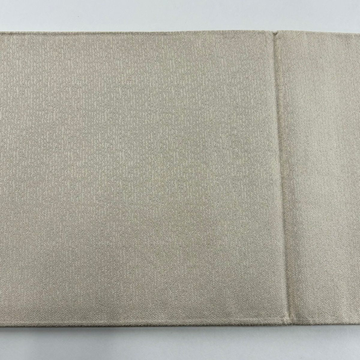 【美品】 袋帶 秀品級 七寶紋 花紋 金金箔 米色 大鼓紋 純蠶絲
