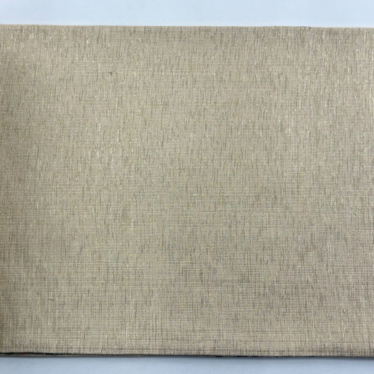 【美品】 袋帶 秀品級 圓文 草花紋 金絲 金金箔 淺茶 細帶圖案 純蠶絲