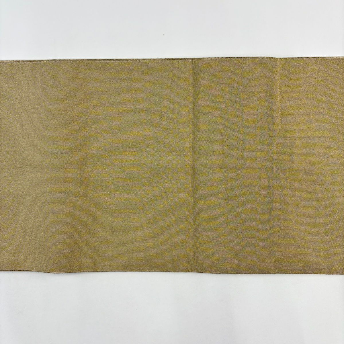 【美品】 袋帶 秀品級 草花紋紋 金銀彩 米色 大鼓圖案 純蠶絲
