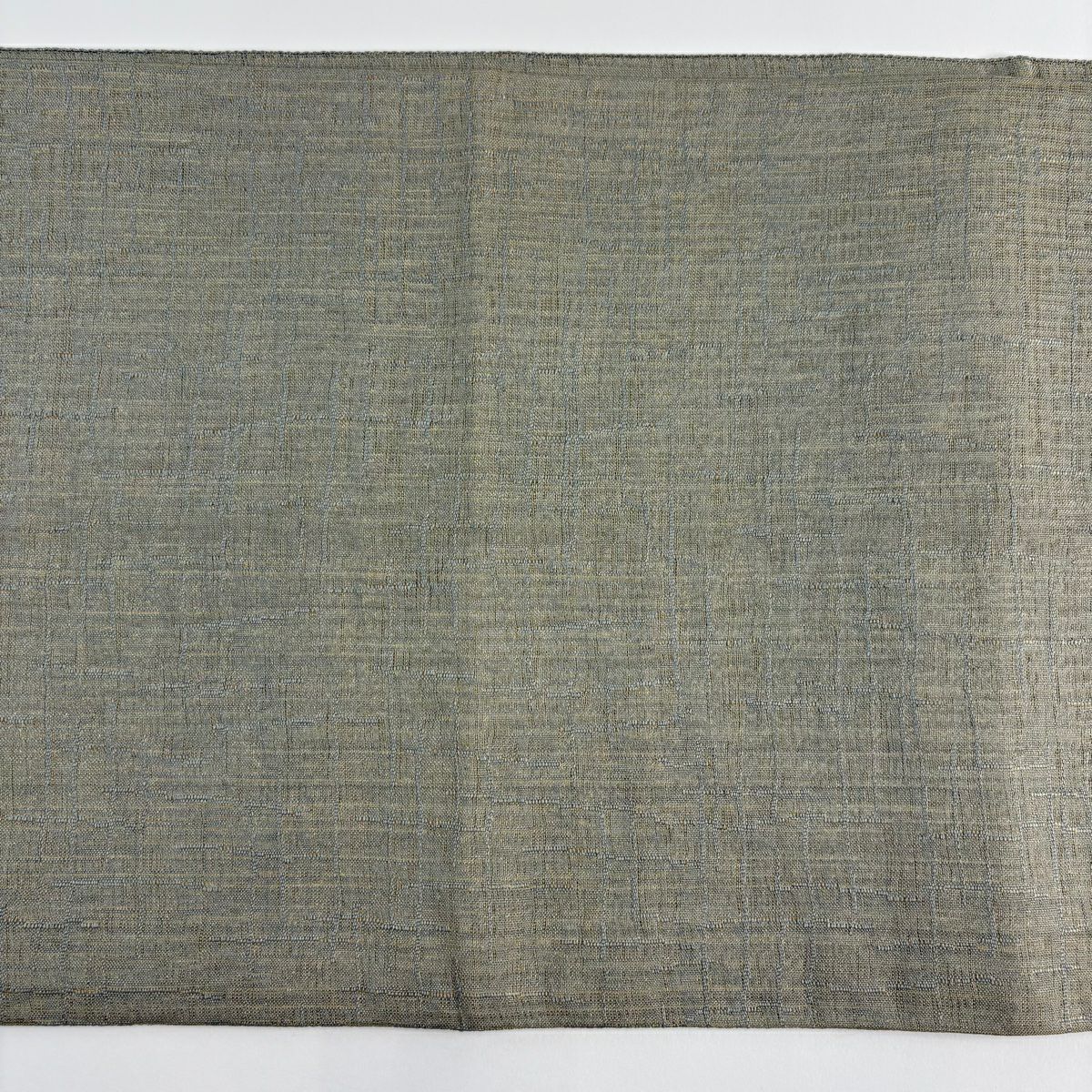 袋帶 秀品級 瓢箪 金絲 灰綠 お太鼓圖案 純蠶絲