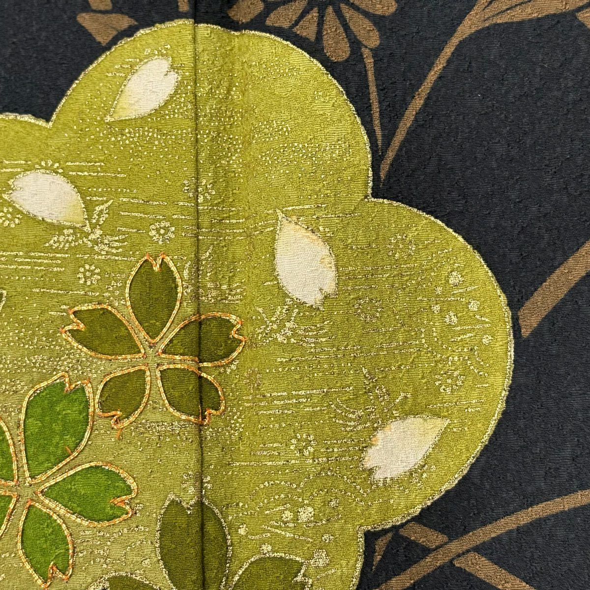 【美品】振袖禮服 身長155cm 袖長67cm M 雙層 寶物滿載 七寶 金絲 金銀彩 紅 純蠶絲 名品級