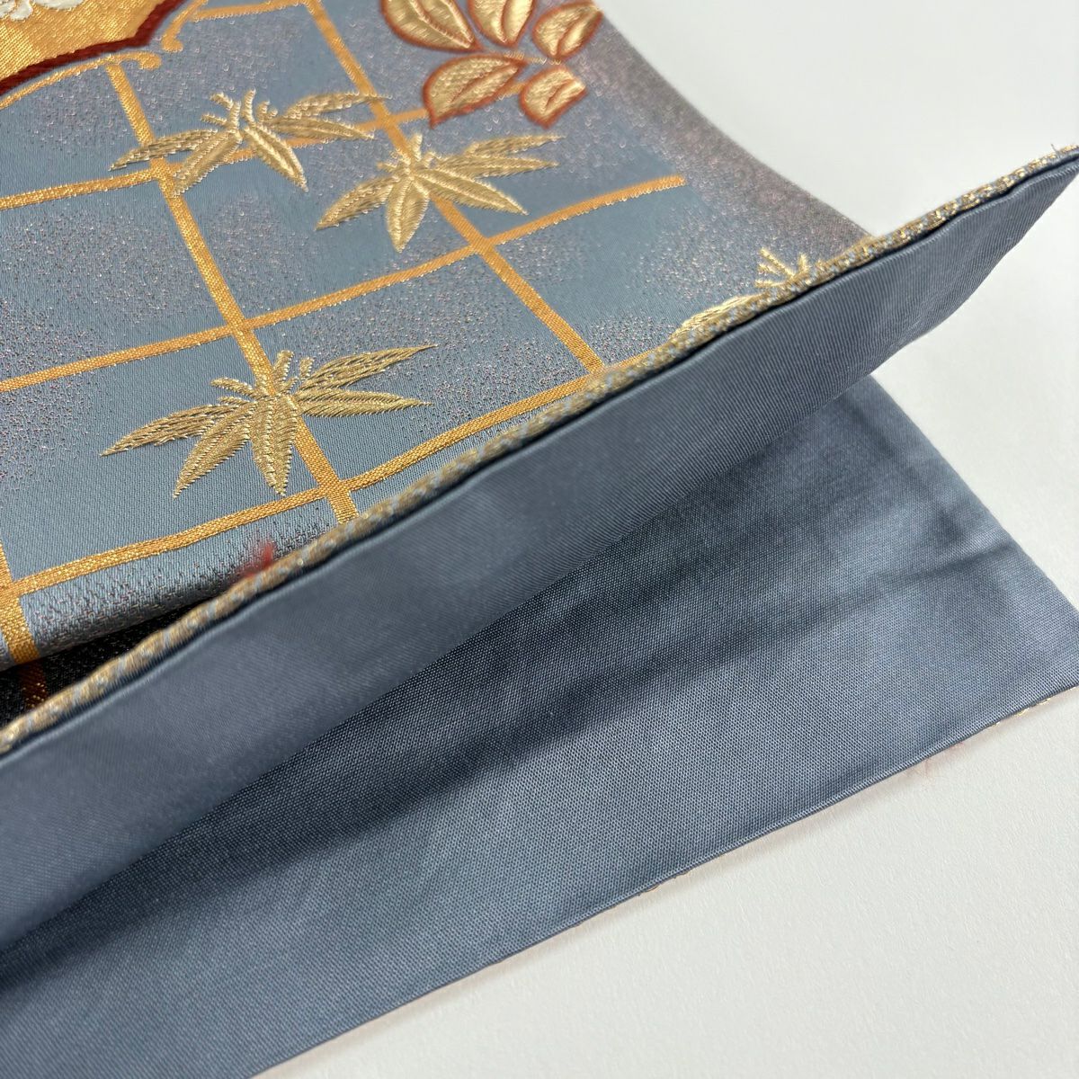 袋帶 秀品級 梅花 竹子 金銀線 金金箔 青灰 六通 純蠶絲