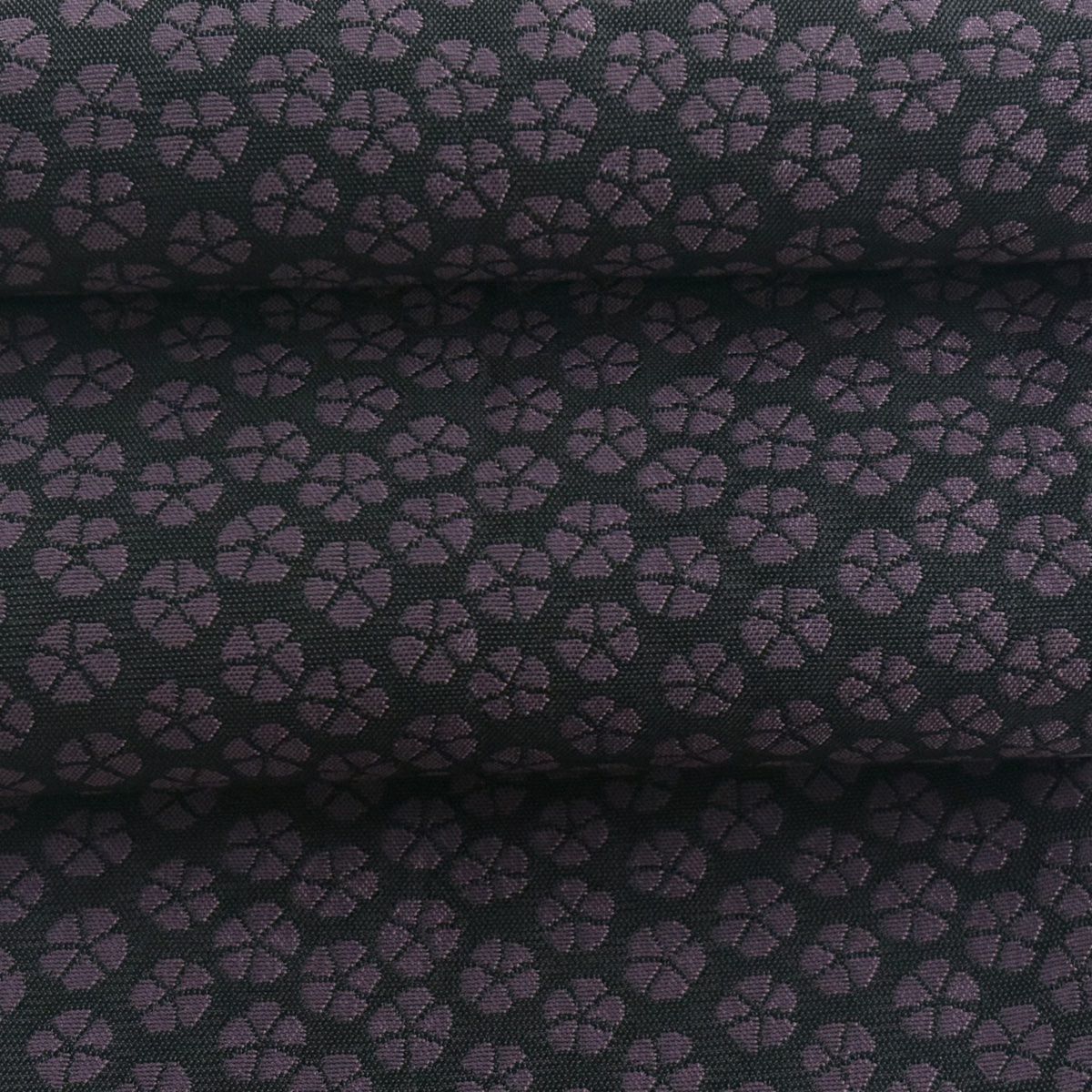 【美品】半幅帶 優品級 花 黑 化纖