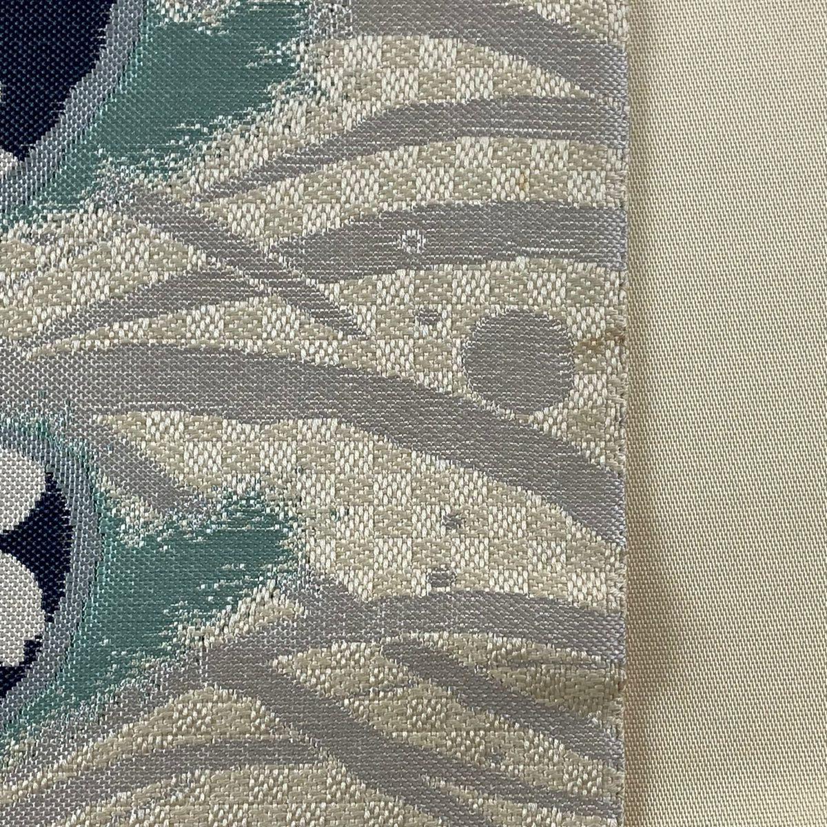 【美品】 袋帶 秀品級 樱花 露芝 奶油 六通 純蠶絲