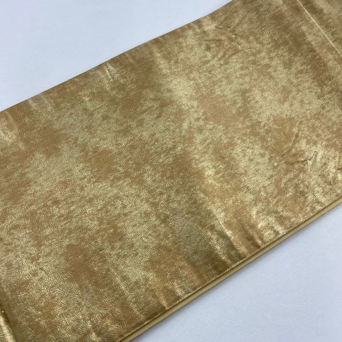 【美品】 袋帶 秀品級 華紋 花唐草紋 金絲 金金箔 金 六通 純蠶絲