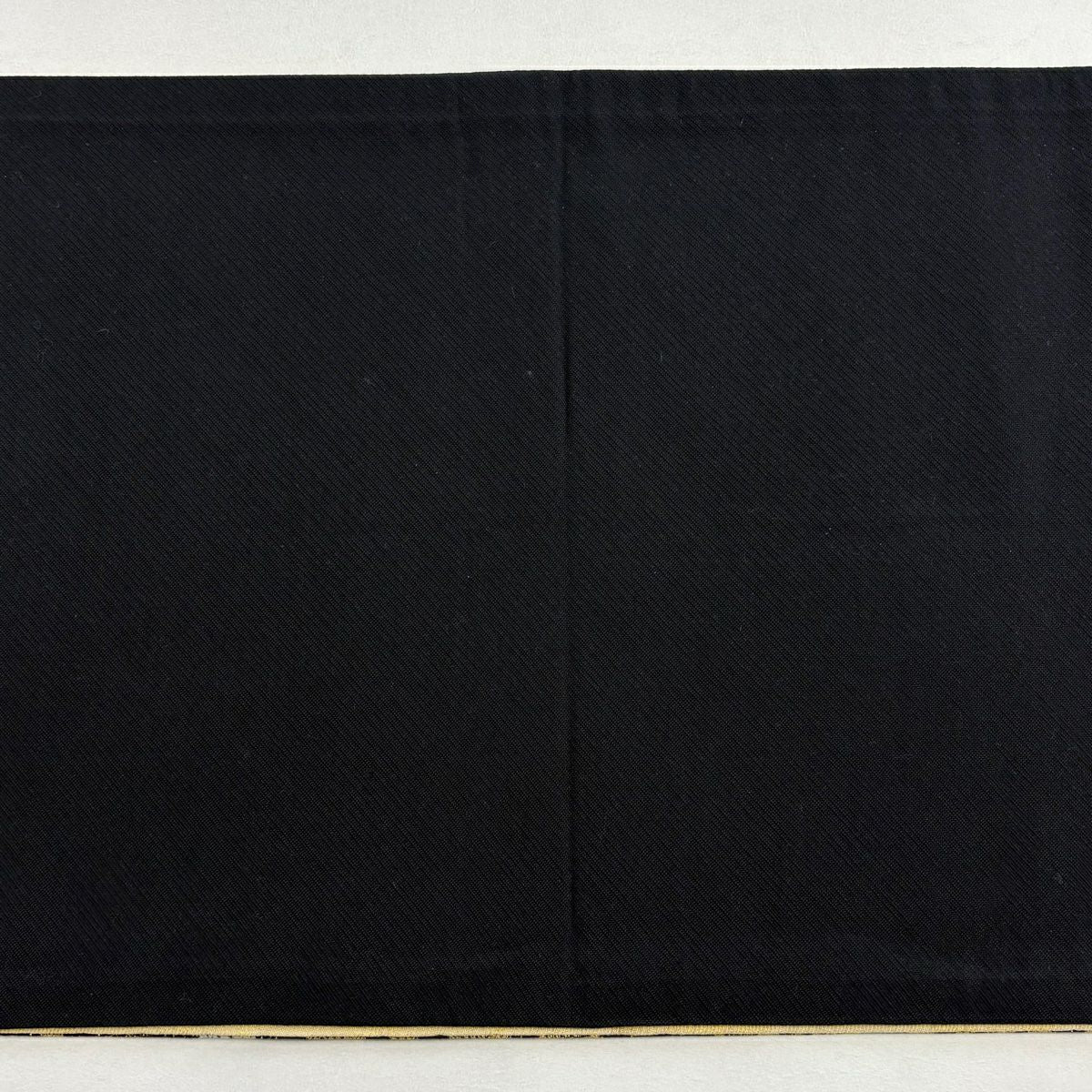 【美品】 袋帶 優品級 振袖禮服禮服用 櫻花 條紋 金絲 金金箔 黑色 六通 純蠶絲