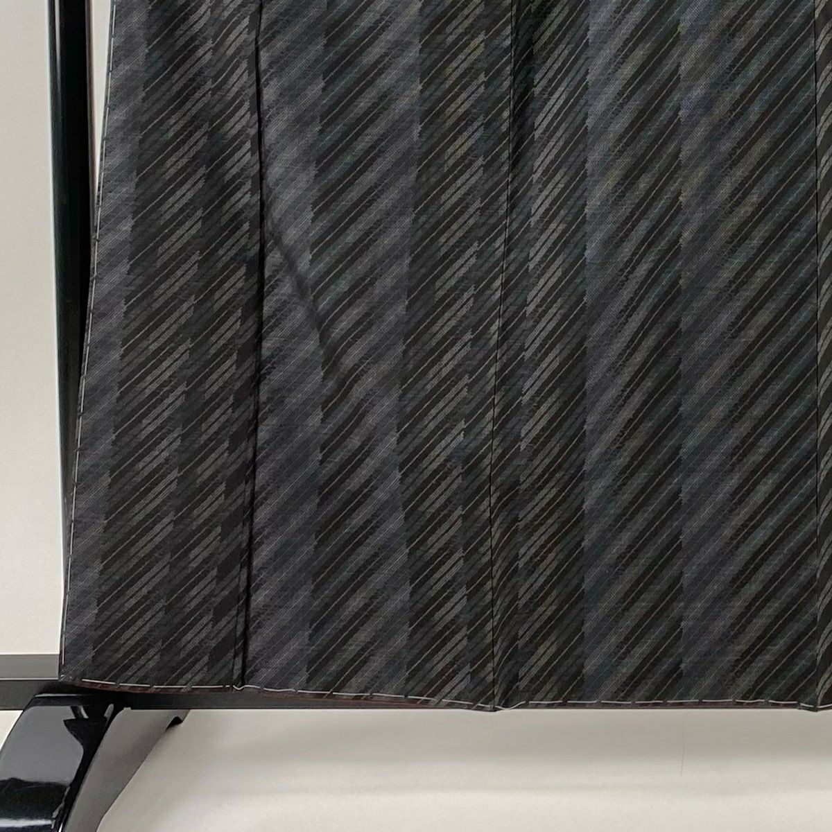 【美品】 紬織 身長162cm 袖長63cm S 雙層 斜紋 墨 純蠶絲 秀品級
