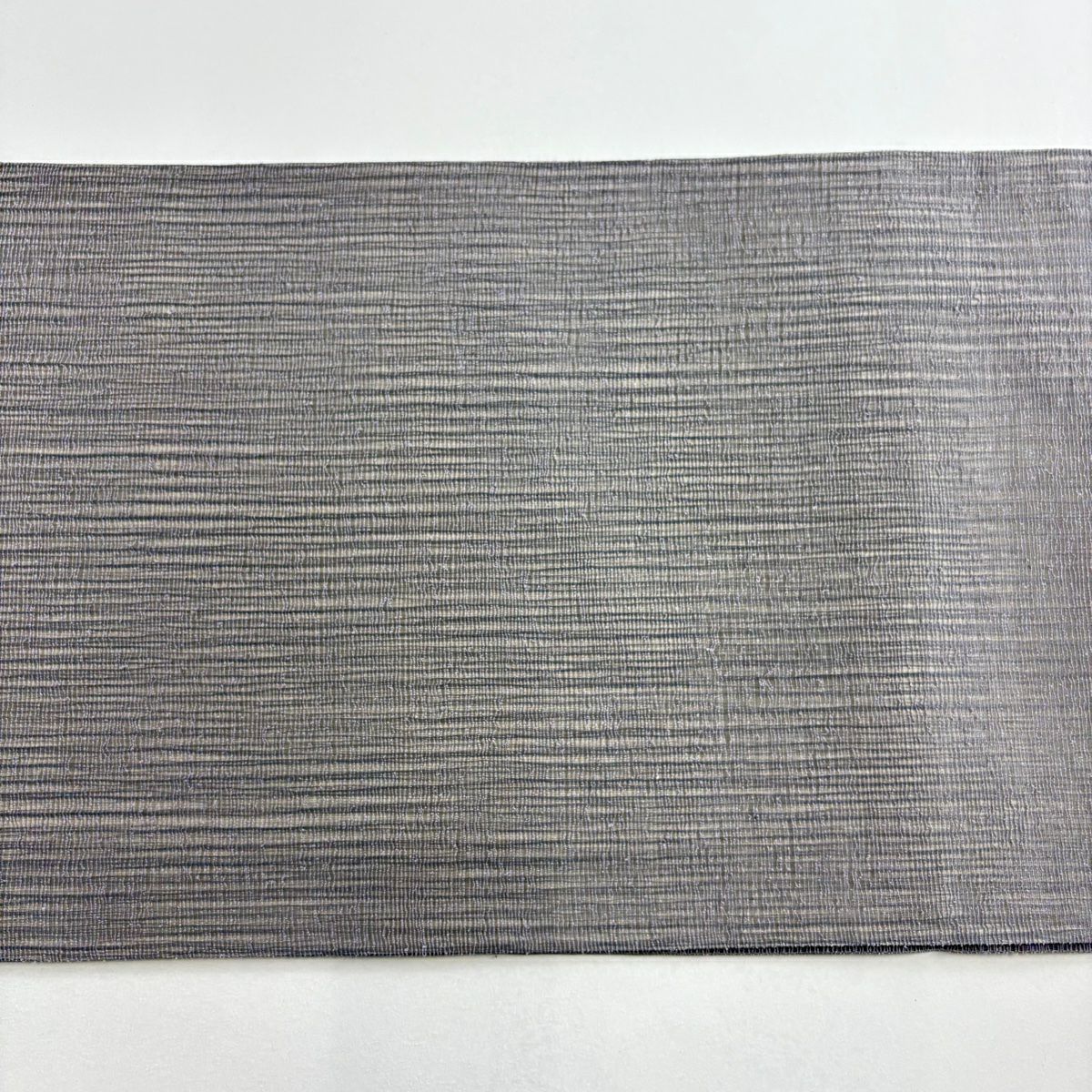 【美品】 袋帶 名品級 夏帶 葉紋 螳螂 金銀彩 灰紫 お太鼓紋 純蠶絲