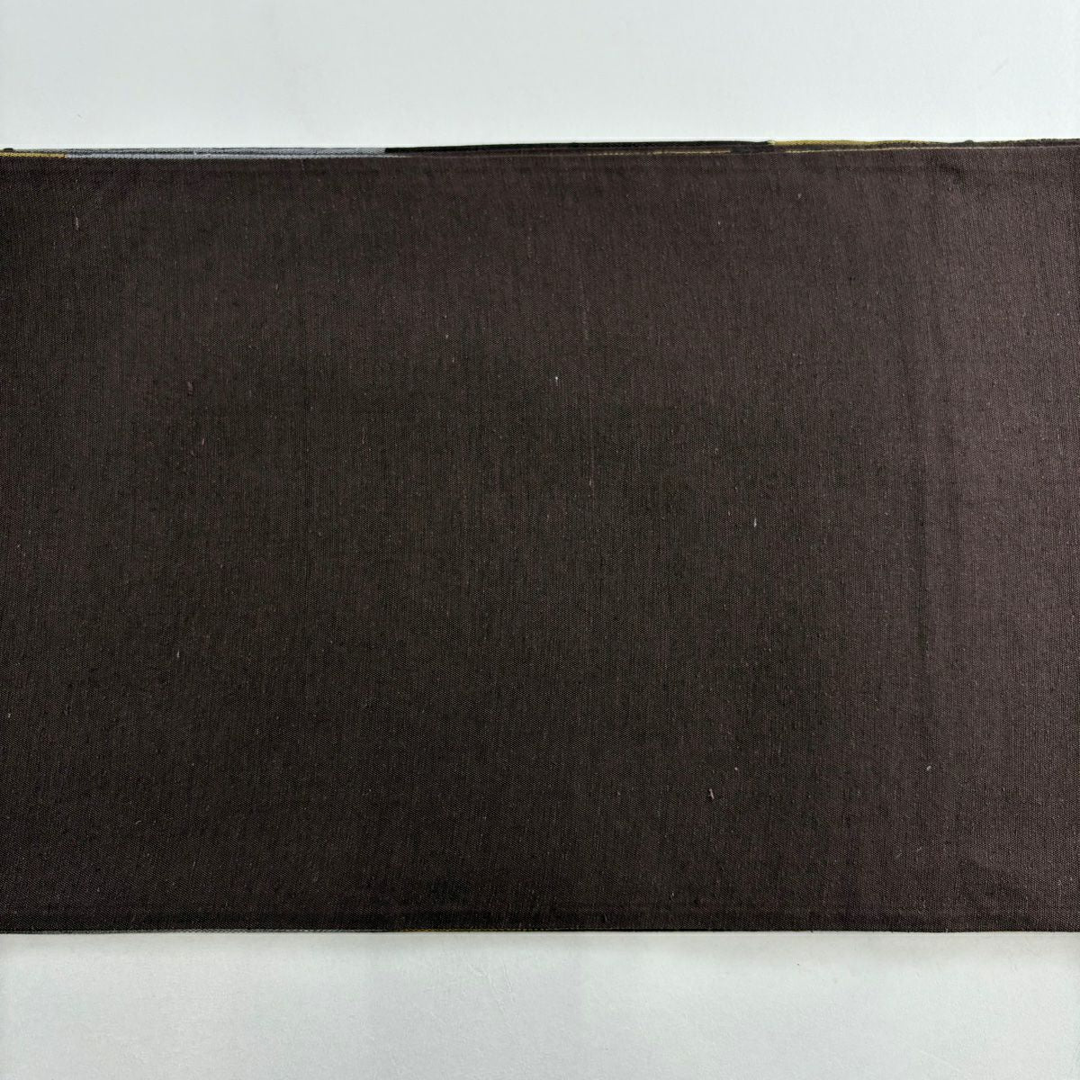 【美品】 袋帶 名品級 幾何圖案 茶紫 お太鼓圖案 純蠶絲