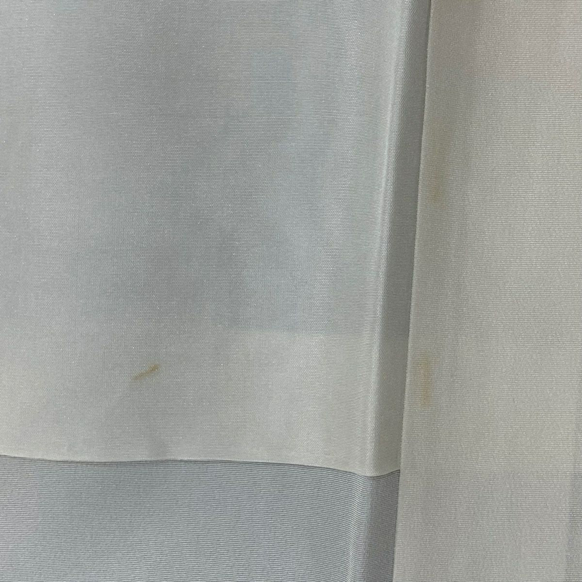 【美品】 小紋 身長155cm 袖長66.5cm M 雙層 縱條 幾何學 漸層 灰紫 純蠶絲 優品級