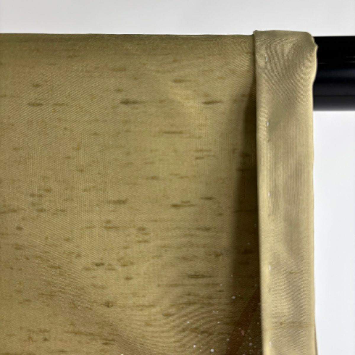 【美品】訪問服 身長153cm 袖長64.5cm M 雙層 牛首紬織織 地 落款あり 證書あり 幾何學 茶綠 純蠶絲 逸品級