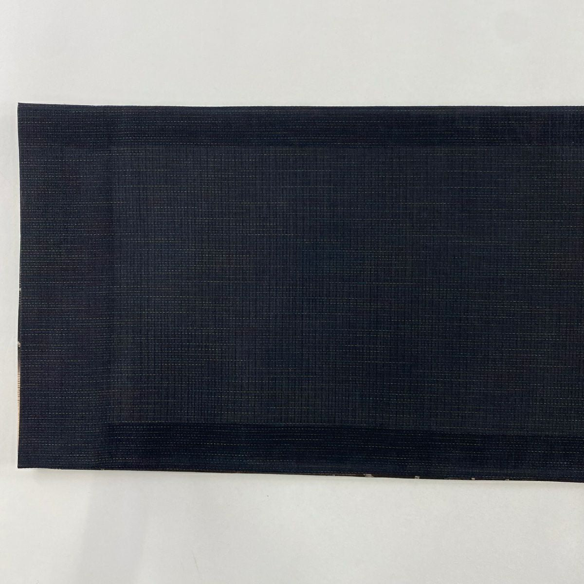 【美品】 袋帶 逸品級 葉紋 花瓣 焦茶 全通 純蠶絲