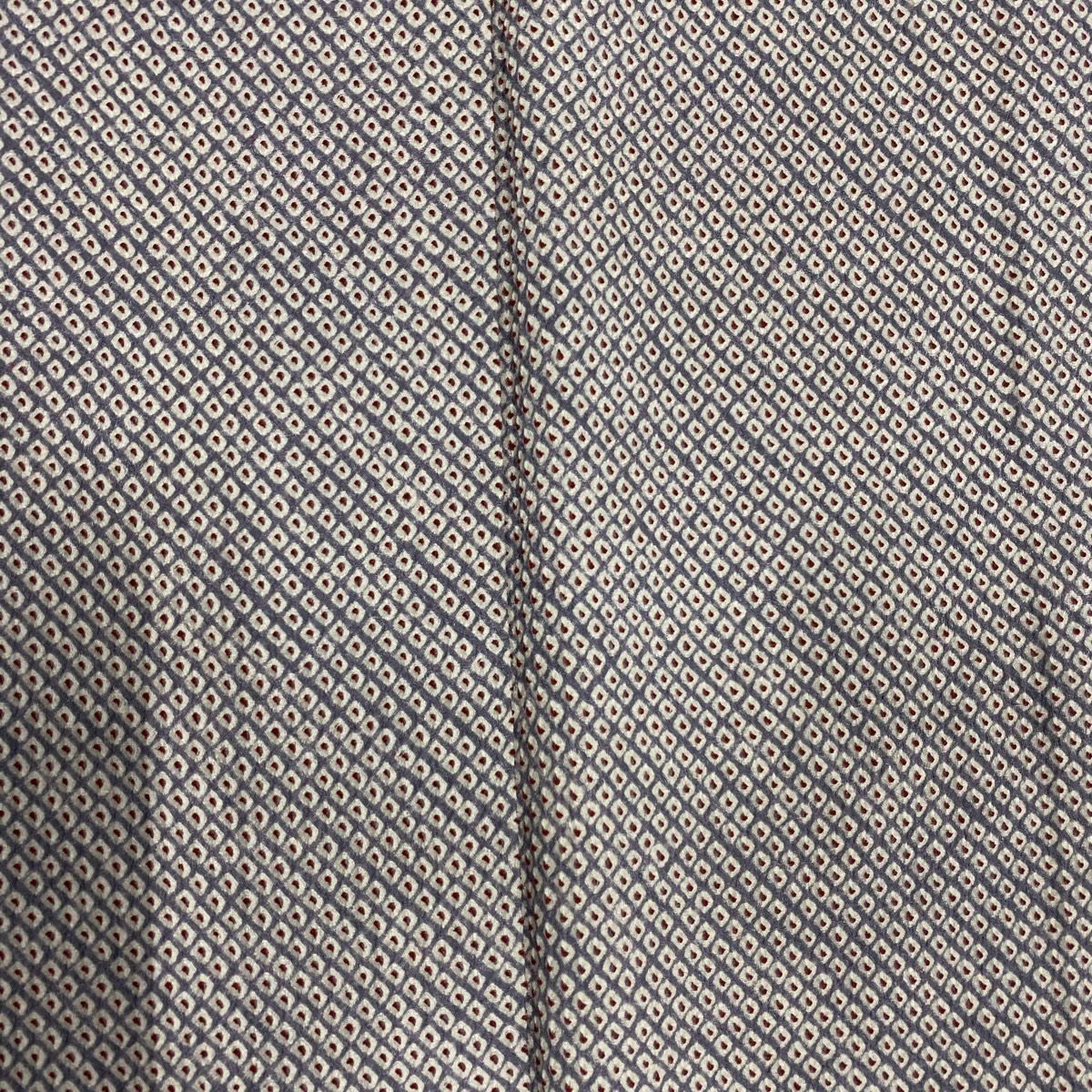 【美品】 小紋 身長156cm 袖長64cm M 雙層 總絞染 薄紫 純蠶絲 秀品級