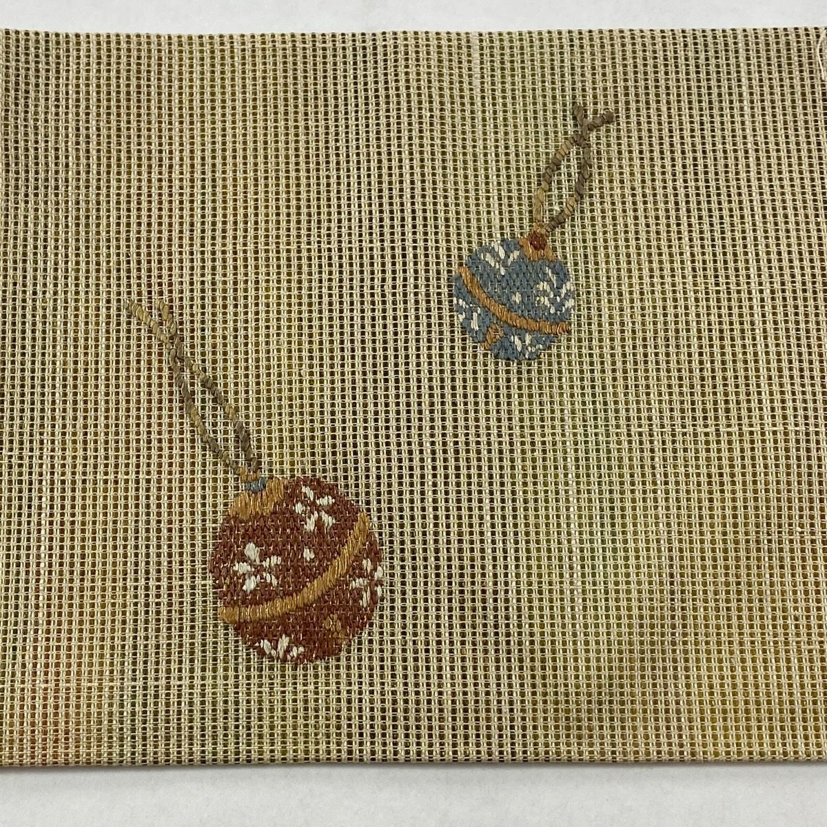 【美品】名古屋帶 逸品級 貓 月 金絲 米色 純蠶絲