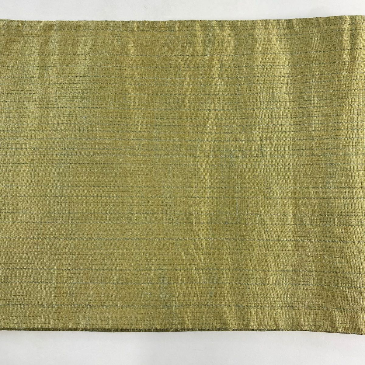 【美品】 袋帶 秀品級 關西仕立 草花紋 斜格 金絲 金金箔 金色 大鼓圖案 純蠶絲