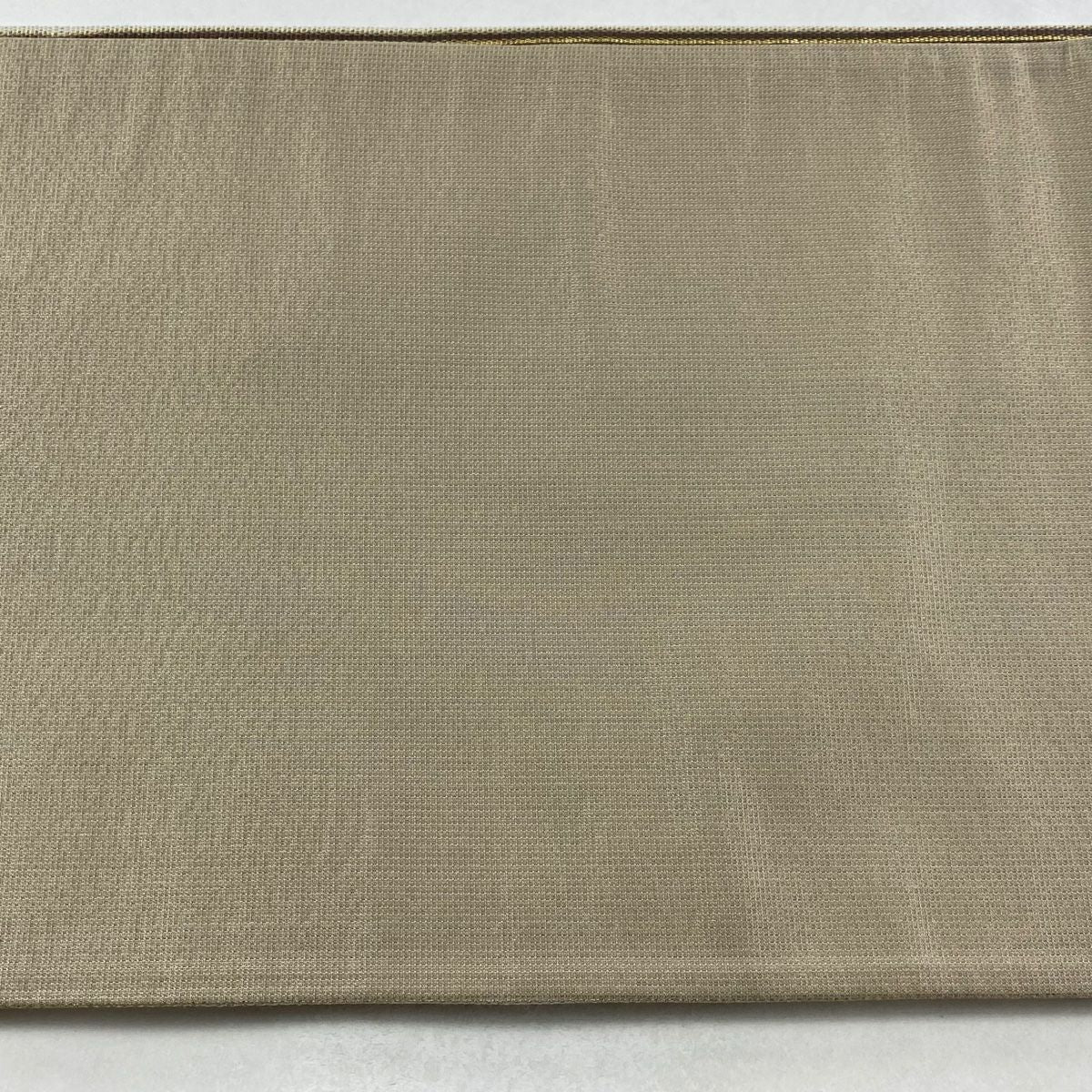 【美品】 袋帶 秀品級 幾何圖案 金絲 淺橙色 大鼓圖案 純蠶絲