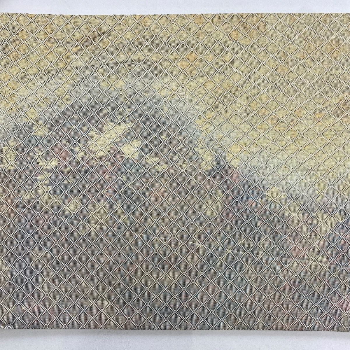 【美品】 袋帶 秀品級 辻花染圖案 紫藤 金銀彩 金金箔 鮭粉色 六通 純蠶絲