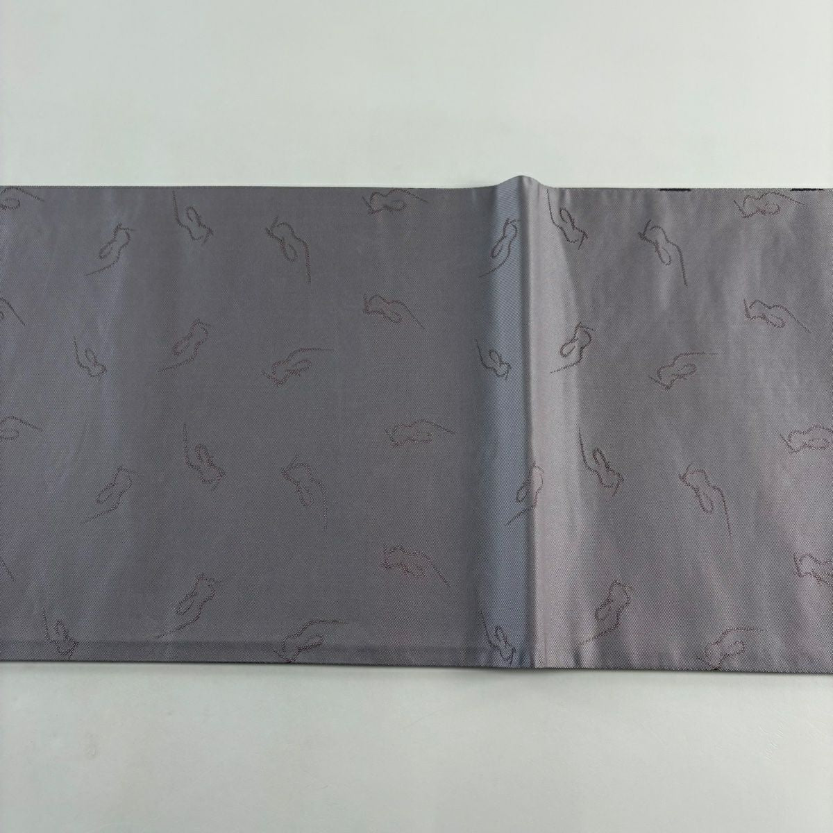 【美品】 袋帶 名品級 菱花 金絲 淺紫 六通 純蠶絲