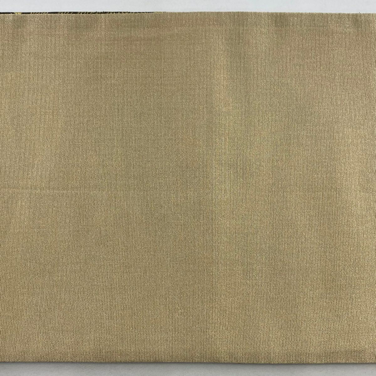 【美品】 袋帶 秀品級 山並 波 金絲 金金箔 灰茶 六通 純蠶絲