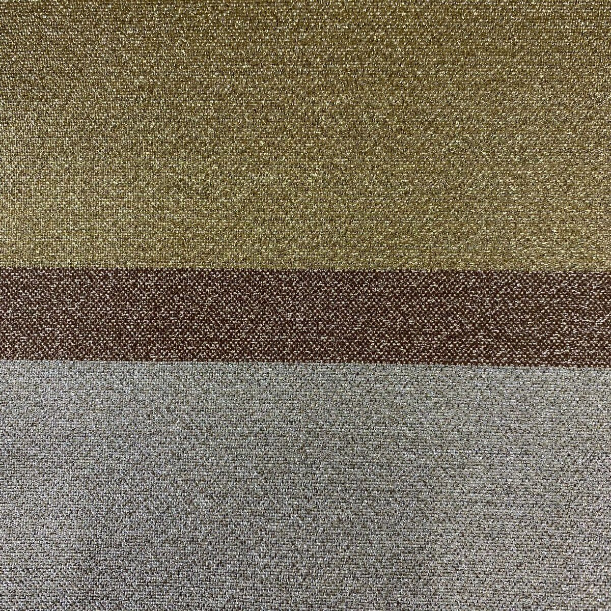 【美品】 袋帶 秀品級 段紋 金金箔 灰茶 六通 純蠶絲