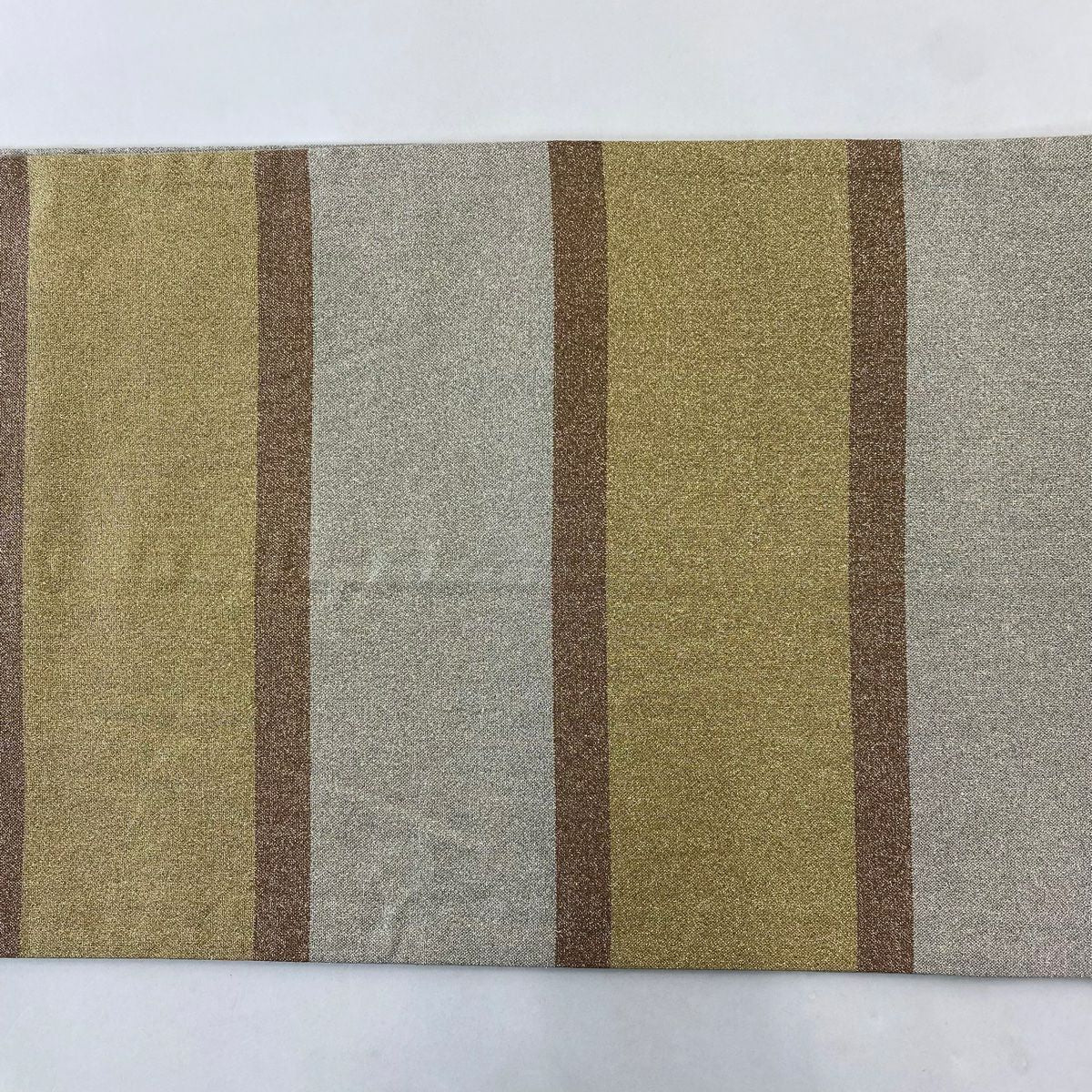 【美品】 袋帶 秀品級 段紋 金金箔 灰茶 六通 純蠶絲