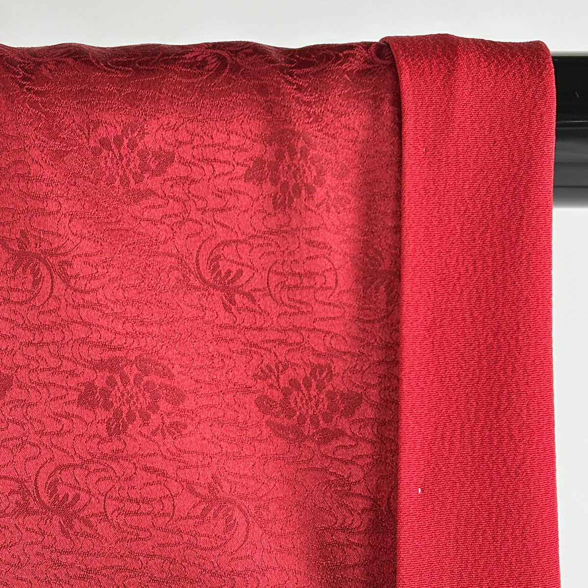 【美品】振袖禮服 身長169cm 袖長67.5cm L 雙層 袋帶全套 花筏 蝶 金銀彩 染分 紅 純蠶絲 秀品級