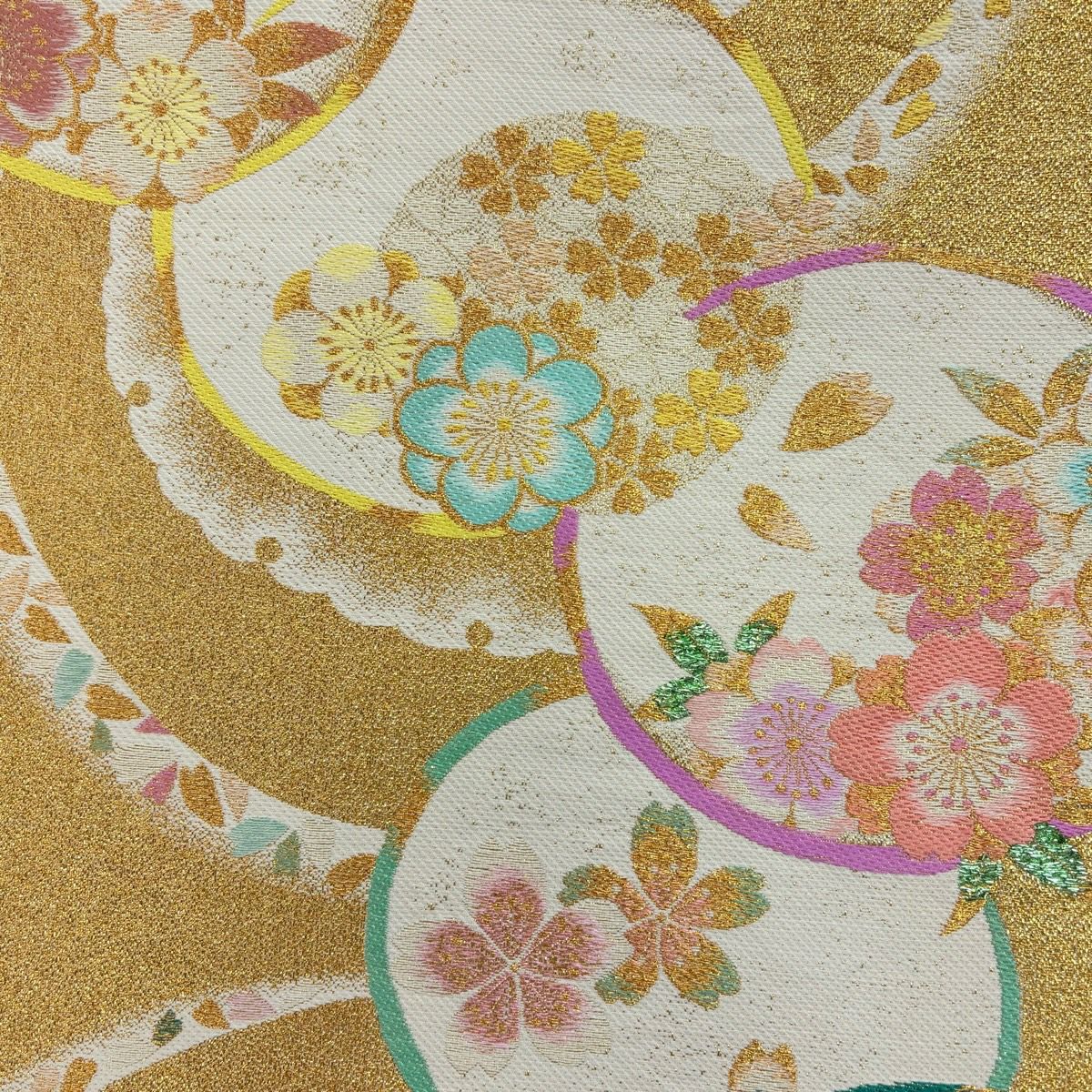 【美品】振袖禮服 身長169cm 袖長67.5cm L 雙層 袋帶全套 花筏 蝶 金銀彩 染分 紅 純蠶絲 秀品級