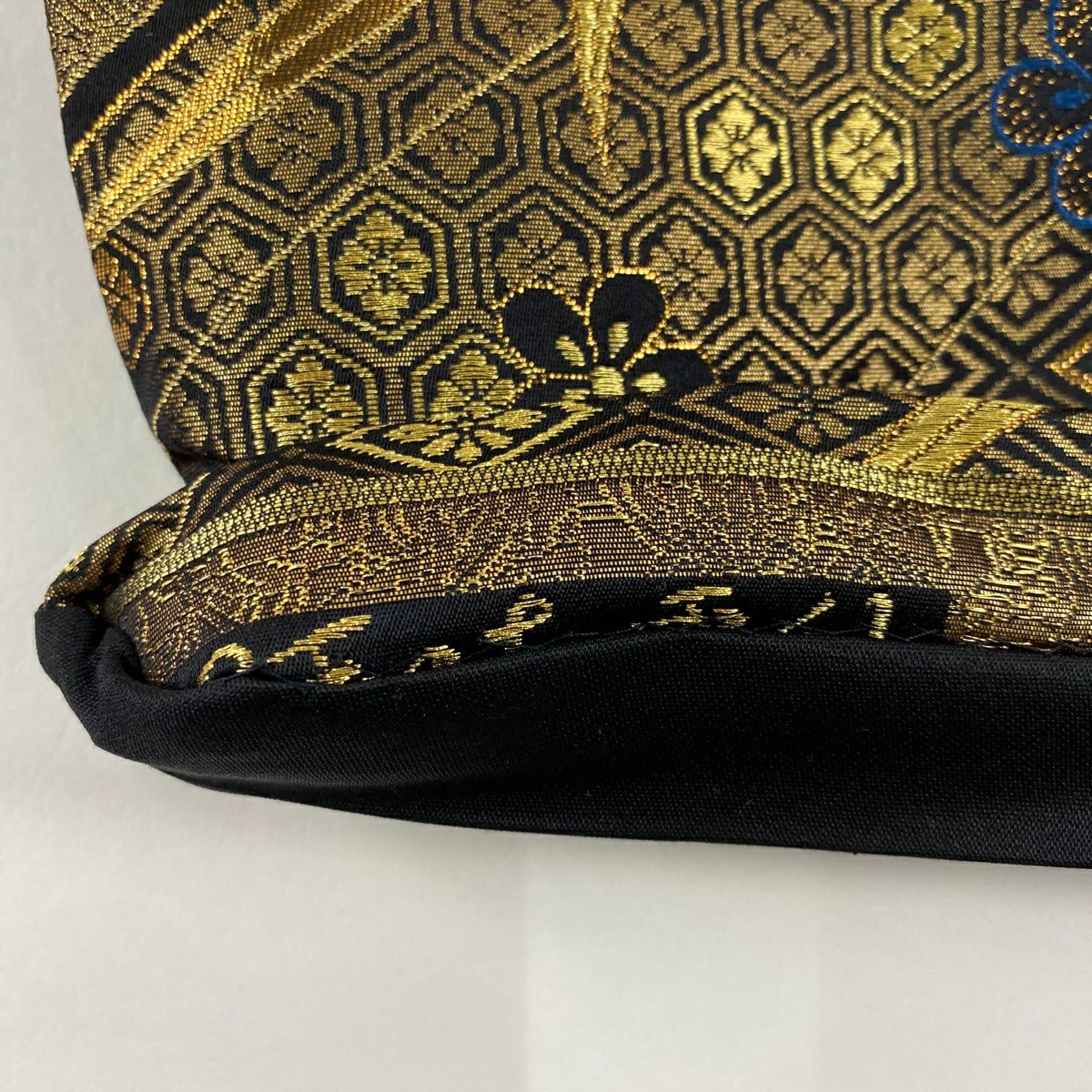 袋帶 秀品級 梅花 龜甲花菱 金糸 金金箔 金茶 六通 純蠶絲
