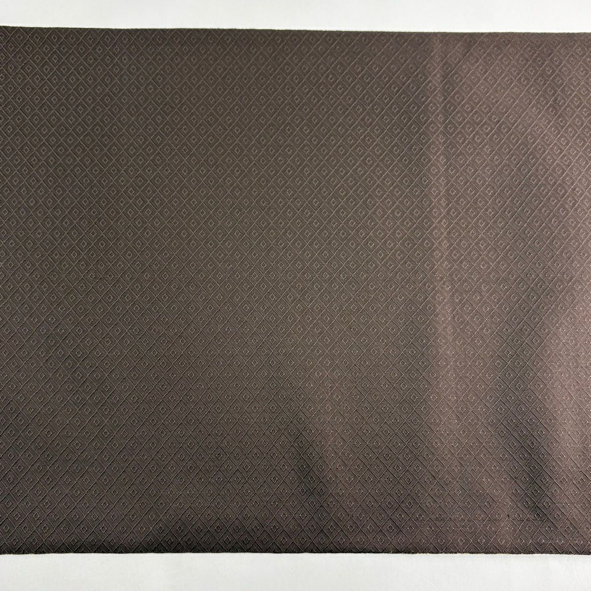 【美品】 袋帶 名品級 段紋 花 薄茶 全通 純蠶絲