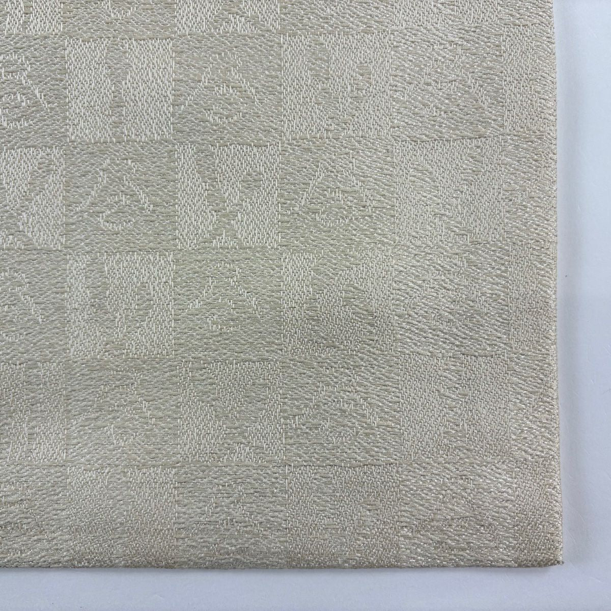 【美品】名古屋帶 逸品級 源氏香 七寶 金銀彩 金金箔 奶油色 純蠶絲