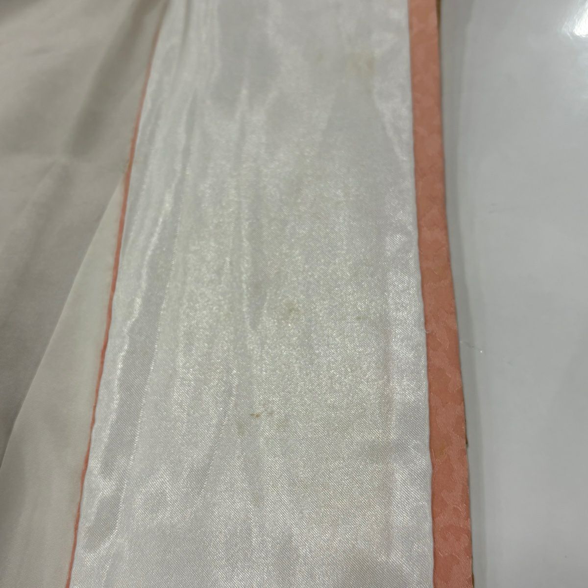 【美品】訪問服 身長159cm 袖長68cm L 雙層 翠山工房 落款あり 山並み 雲文 金彩裝飾 絞染 薄茶 純蠶絲 名品級