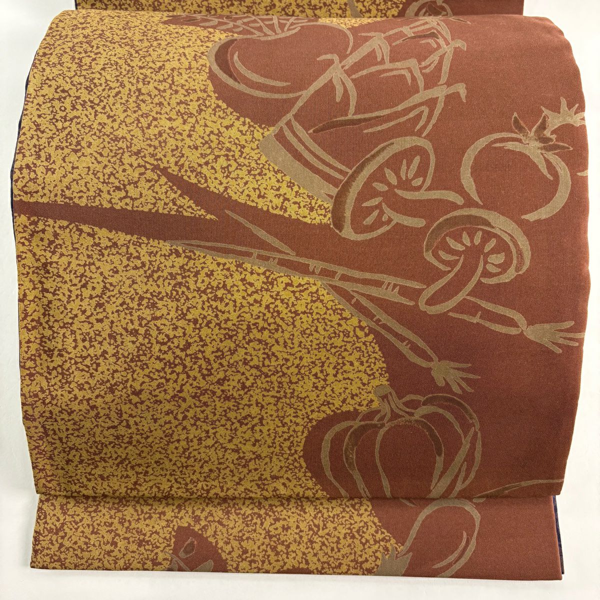 【美品】 袋帶 秀品級 生物 茶 全通 純蠶絲