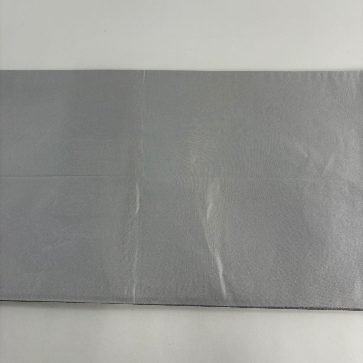 【美品】 袋帶 秀品級 附落款 風景 遠山 金通 金灰色 大鼓圖案 純蠶絲