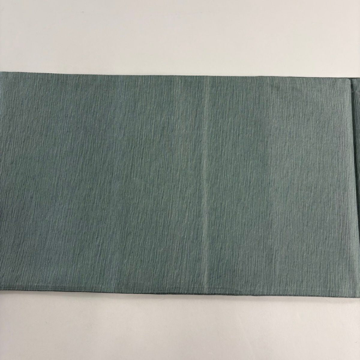 【美品】 袋帶 秀品級 幾何圖案 金彩裝飾 銀彩 灰綠色 大鼓圖案 純蠶絲