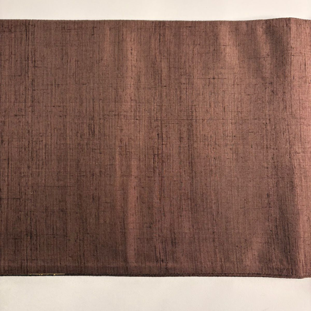 【美品】 袋帶 秀品級 紬織織 幾何學圖案 茶 お太鼓圖案 純蠶絲