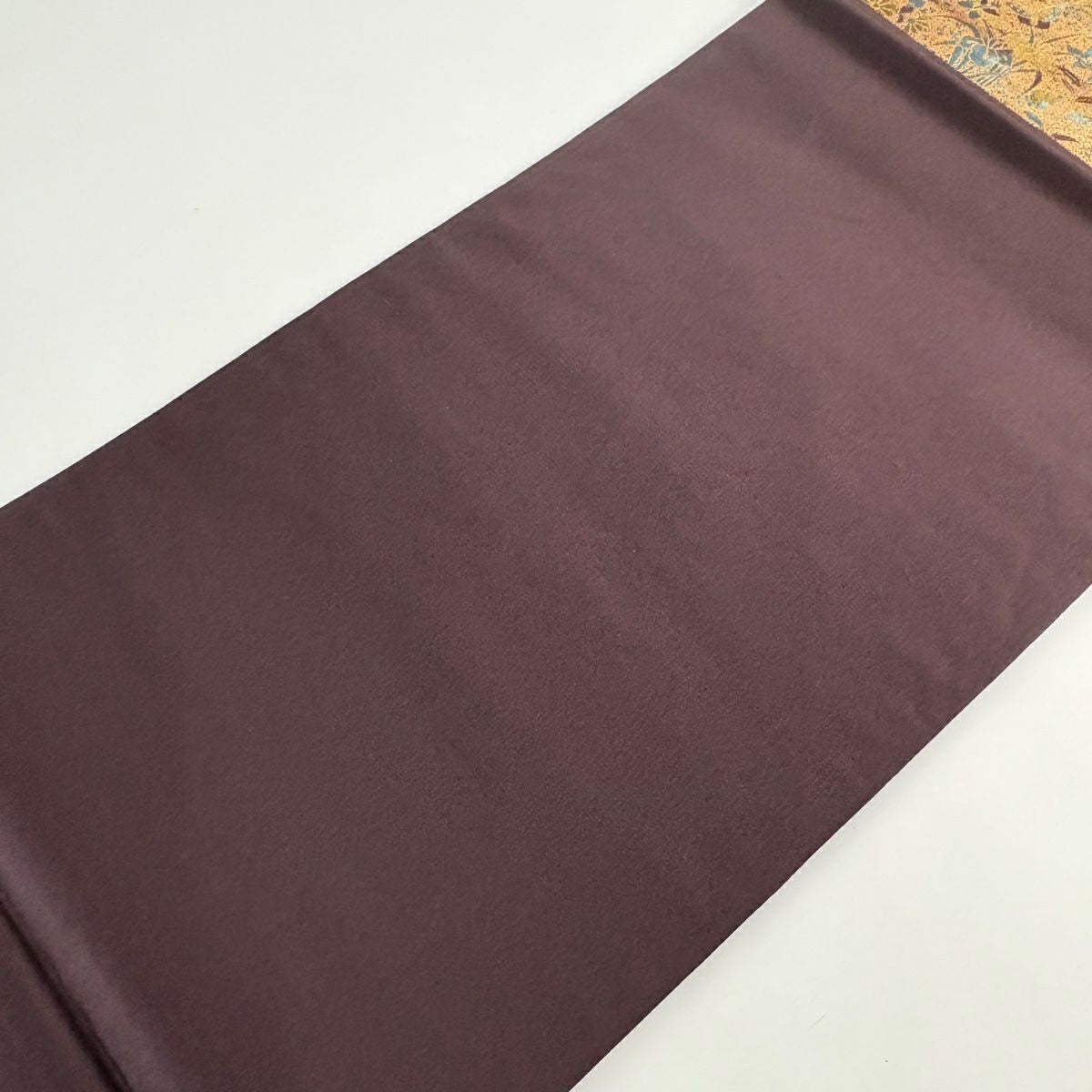 【美品】 袋帶 秀品級 花鳥 蝶 金金箔 金茶 六通 純蠶絲