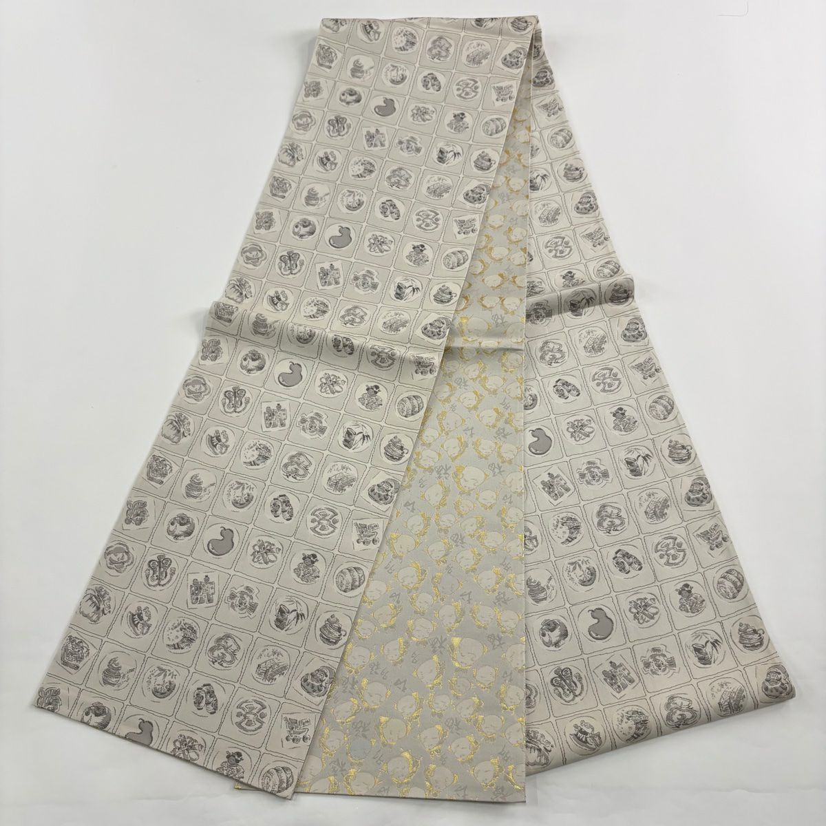 【美品】 大島紬織 身長160cm 袖長64.5cm M 雙層 袋帶套裝 證書齊全 華紋 焦茶 純蠶絲 秀品級