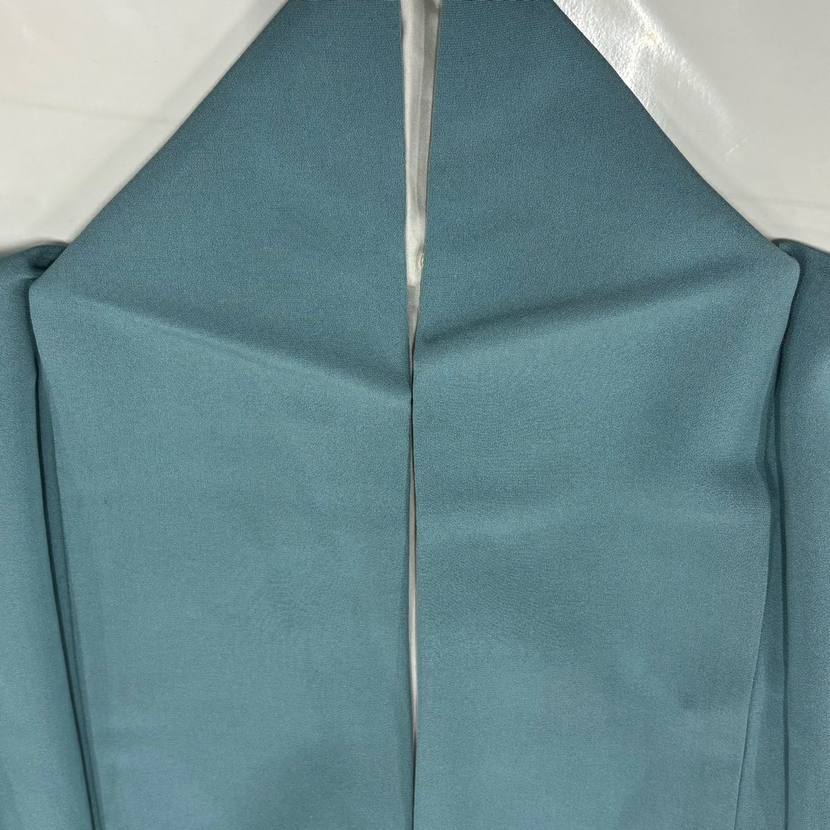 色留袖禮服 身長153cm 袖長64cm M 雙層 落款 鳥 草花紋紋 漸層 水藍 純蠶絲 秀品級 一つ紋