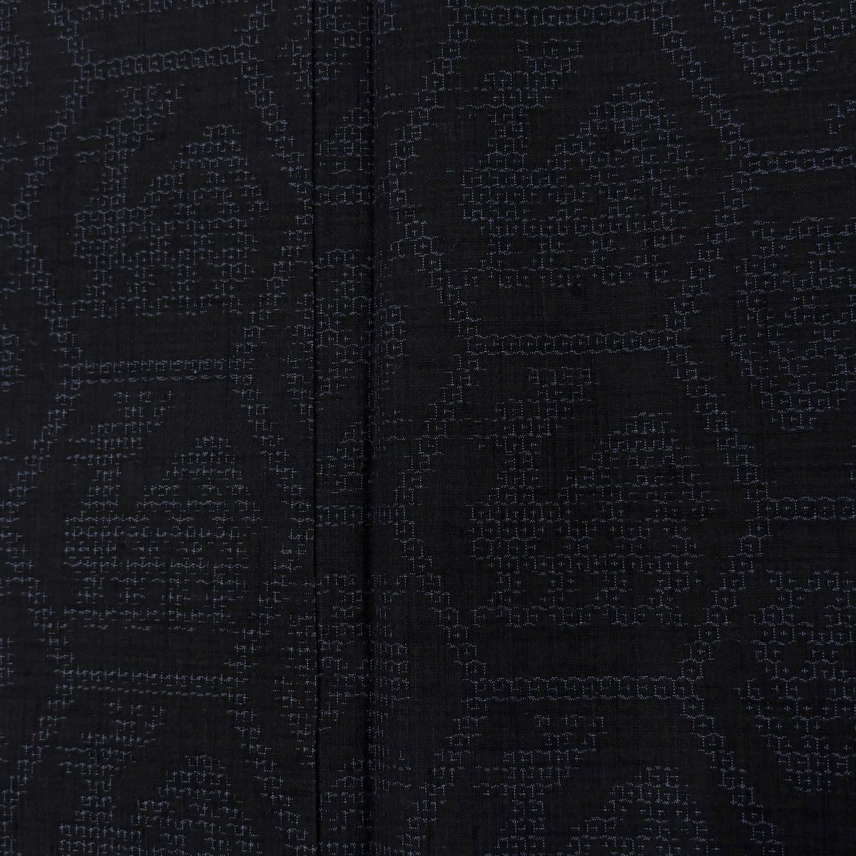 【美品】 紬織 身長157.5cm 袖長62.5cm S 單層 證書附帶 有栖川文 龜甲絣 深藍 純蠶絲 秀品級
