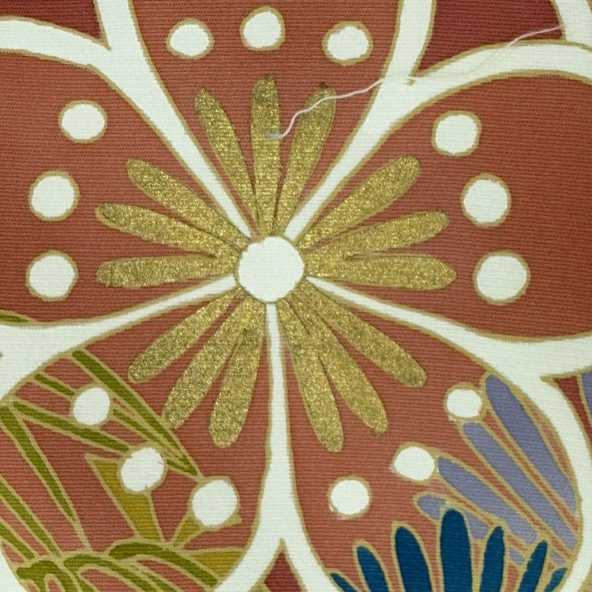 訪問服 身長154cm 袖長62cm S 雙層 雪輪 松樹竹子梅花 金絲 金銀彩 粉紅 純蠶絲 秀品級