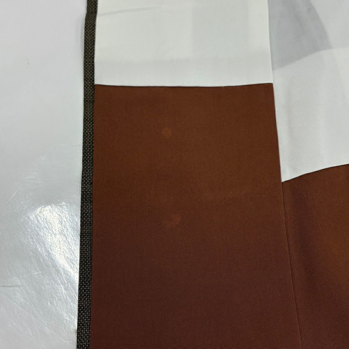 【美品】 大島紬織 身長159cm 袖長64.5cm M 雙層 純泥染 證書あり 花 焦茶 純蠶絲 秀品級