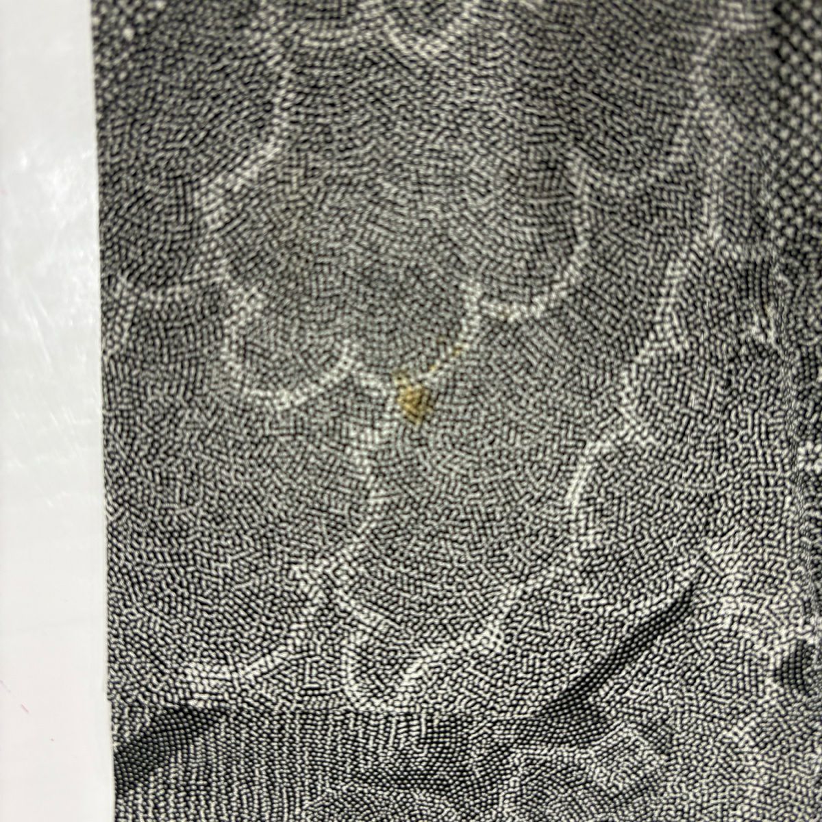 江戶小紋 身長154cm 袖長61.5cm S 雙層 落款 菊花 幾何圖案 灰 純蠶絲 優品級