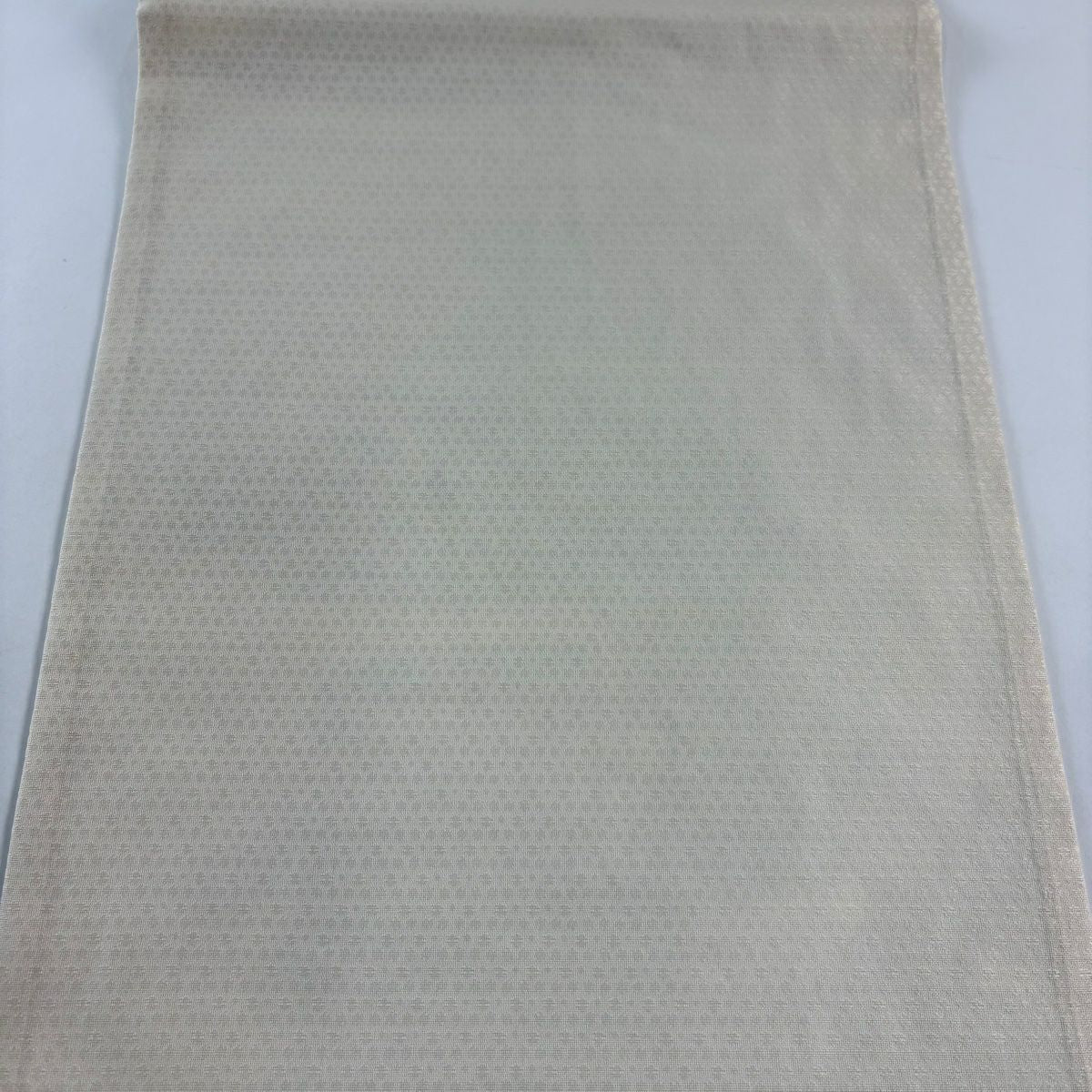 【美品】 袋帶 名品級 華紋 花唐草紋 金銀彩 刺繡 米色 六通 純蠶絲