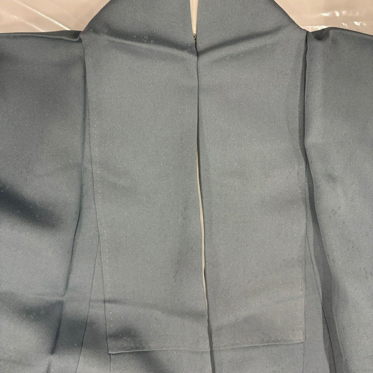 振袖禮服 身長161.5cm 袖長63cm S 雙層 蝶 枝梅花 金銀彩 漸層 青灰 純蠶絲 名品級