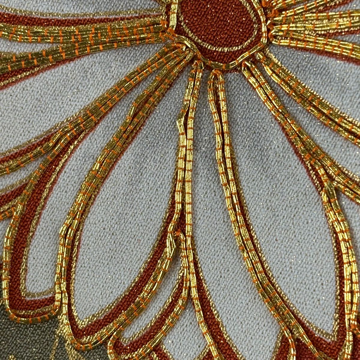 【美品】振袖禮服 身長159cm 袖長65cm M 雙層 桧扇子 松樹竹子梅花 金通 金絲 黃土 純蠶絲 逸品級