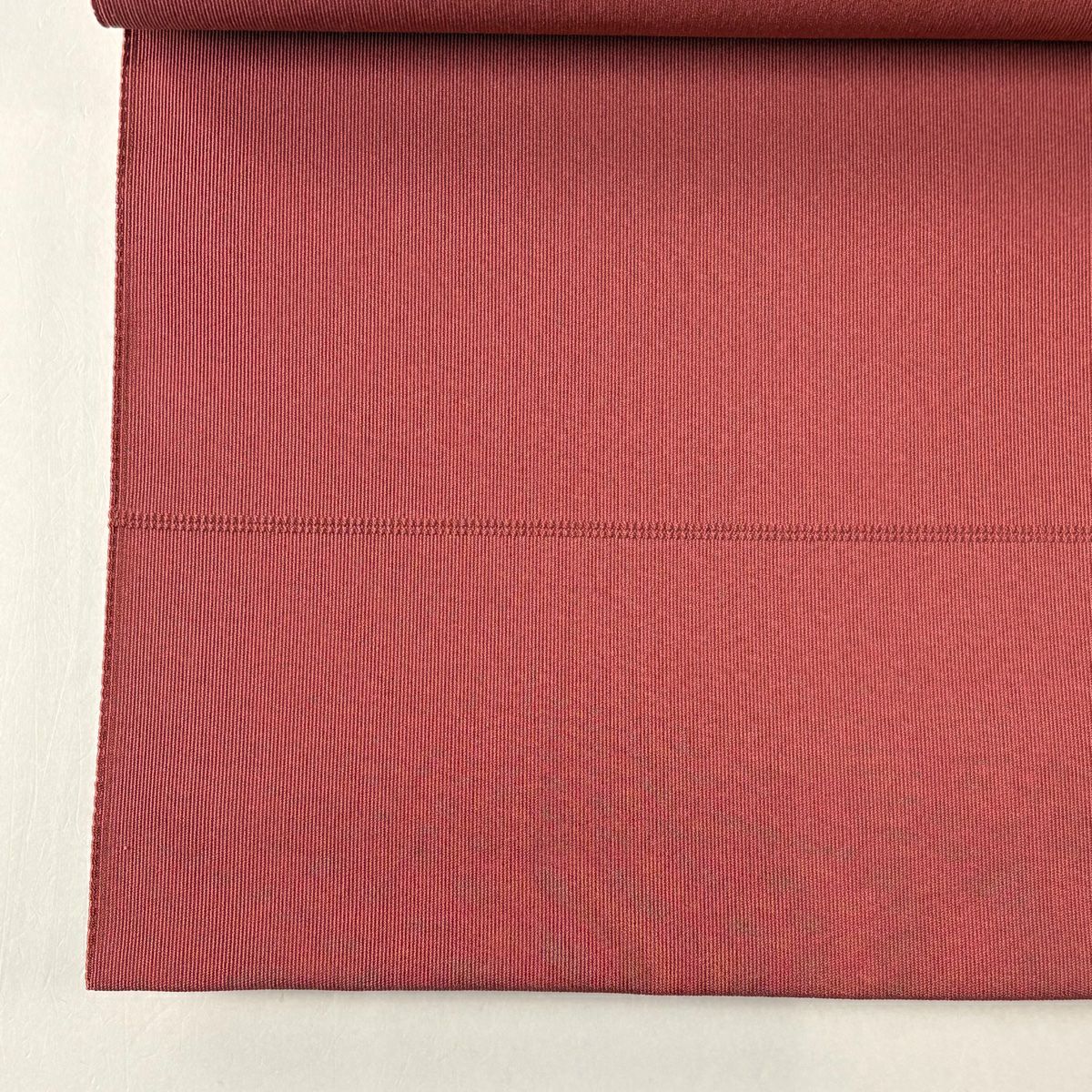 【美品】 名古屋帶 逸品級 附盒 松樹葉仕立 華紋 能衣丸文 經織 薄小豆 純蠶絲