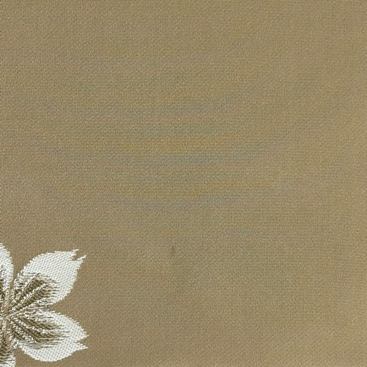 【美品】 袋帶 逸品級 辻村ジュサブロー 落款あり 櫻花 銀線 淺茶 六通 純蠶絲